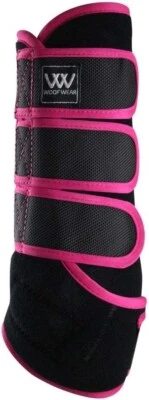 PEQUEÑO Ropa de Lana Caballo Soporte Polo Doma Envoltura Entrenamiento Envolturas Negro Berry PONY Foto 1 de 4