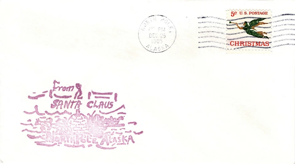 FROM SANTA CLAUS,  NORTH POLE, ALASKA  1985  FDC9268 - Image 1 of 1