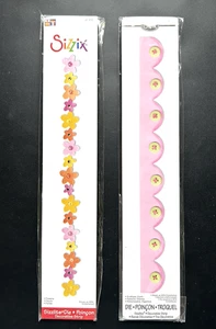 Sizzlits Decorative Strip Dies *FLOWERS and GIANT SCALLOPS* 12" Long Die Cuts! - Picture 1 of 4