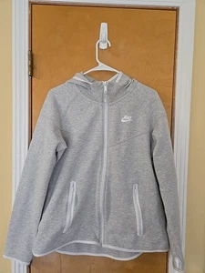 Nike Pullover Damen XL meliert grau Tech Fleece Sportswear Full-Zip Hoodie - Bild 1 von 5