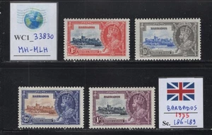 WC1_33830 BRITISH COL.:BARBADOS. SILBER JUBILÄUM 1935 Satz. Sc.186-189. MH-MLH - Bild 1 von 1