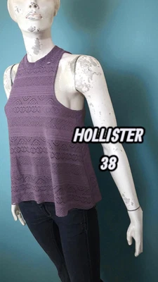 Hollister Taille 38  Superbe Haut top débardeur violet femme - Photo 1/4