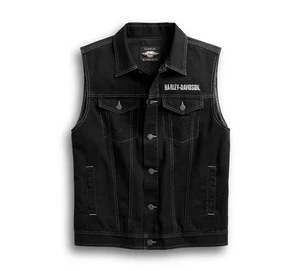 Herren Upright Eagle Denim Weste für Männer komplett angepasst handgefertigte Weste - Bild 1 von 3