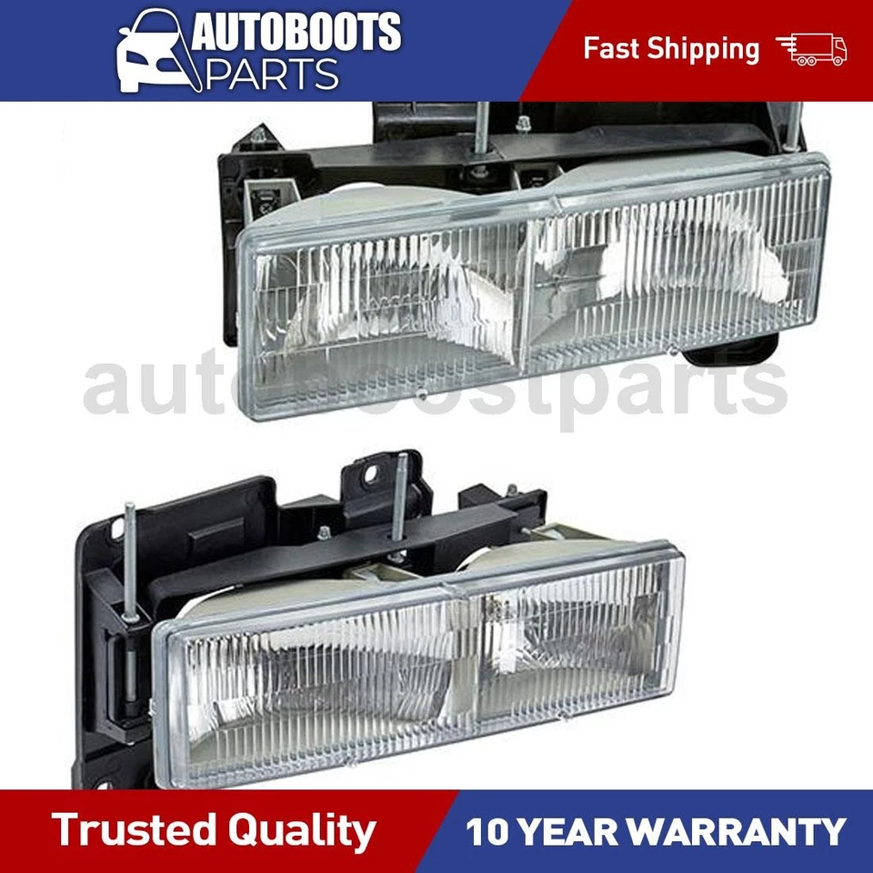 Left Right Headlight Assembly for 1990-1999 Chevrolet C1500 - Image 1 of 3