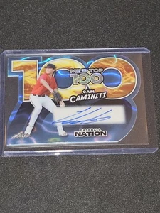 2025 Leaf Baseball Nation Cam Caminiti Milb Top 100 Die Cut Blue Lava Auto 1/1 - Picture 1 of 2