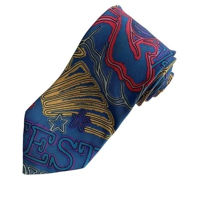 Corbata ICEBERG Usada Chatarra Para Hombre Unisex TODA SEDA 100 Multicolor Preciosa 46 Foto 1 de 4