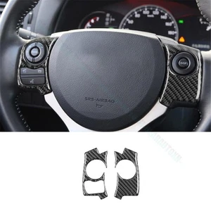 For Lexus CT200h 2011-2017 Carbon Fiber Steering Wheel Button Cover Trim 2PCS - Imagen 1 de 6
