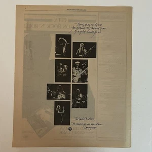 The Doobie Brothers Thank You Fans 1980 Original Advertisement 11"x13" - Picture 1 of 1