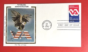 UNITED STATES 50TH ANNIVERSARY OF THE VETERANS ADMINISTRATION FDC SC#1825 - Picture 1 of 1