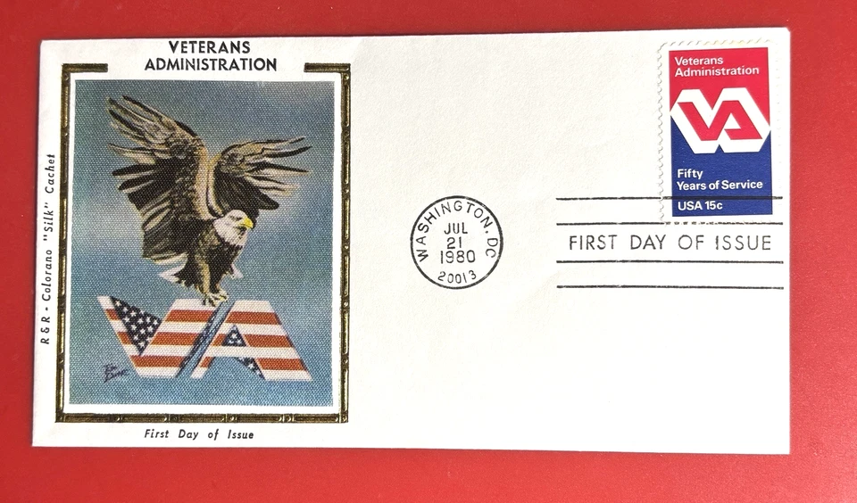 UNITED STATES 50TH ANNIVERSARY OF THE VETERANS ADMINISTRATION FDC SC#1825 - Image 1 of 1