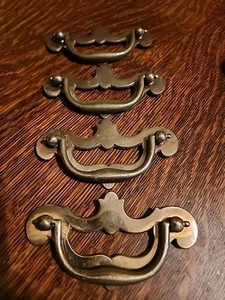 Vintage KBC Keeler Brass Company, Drawer Drop Bail Pull Handle 4" Centers MCM - Picture 1 of 5