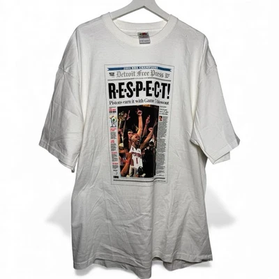 Camiseta Detroit Pistons Billups Finals 2004 Free Press RESPECT NBA Chauncey 2XL Foto 1 de 4