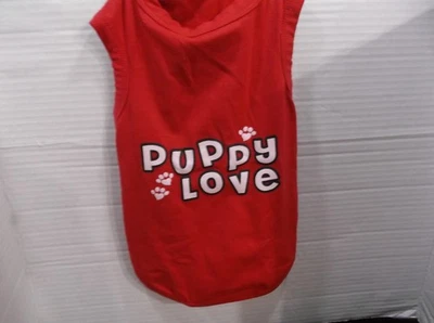 Camiseta Informal Perro Canino Cachorro Amor Rojo Pequeña Foto 1 de 4
