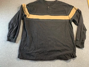 Suéter Covington para hombre L? Cuello Henley de 42"" de punto negro manga larga clásico - Imagen 1 de 9