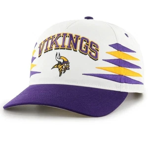Minnesota Vikings '47 Brand White Diamond Cut Relaxed Fit Hitch Adjustable Hat - Picture 1 of 2