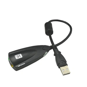 Carte Son USB Externe Adaptateur 7.1 5HV2 Microphone pour Casque Audio 3D X1N8 - Photo 1/7