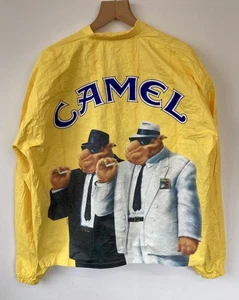 1992 Camel Cigarette Zip up Yellow TYVEK Windbreaker Jacket Size XL Unisex Rare - Picture 1 of 19