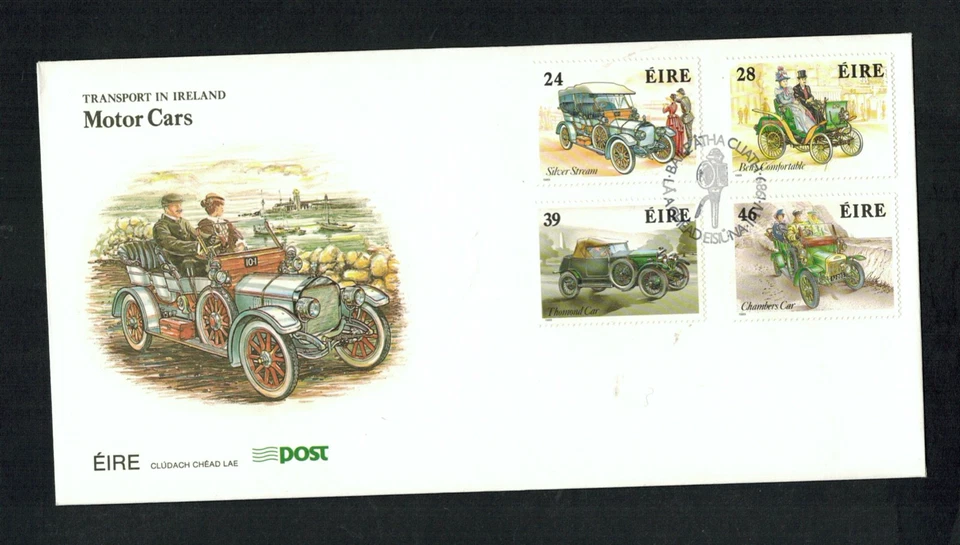 Ирландия 1989 классические автомобили набор на официальный Eire Post FDC - Изображение 1 из 1