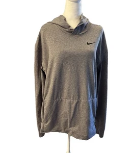 Nike DRI-Fit grau schwarz meliert Taschen Pullover Hoodie Sweatshirt Damen M - Bild 1 von 5
