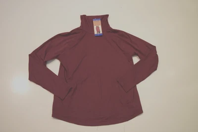 EDDIE BAUER активный воронка шеи пуловер рубашка фиолетовый размер большой L женщин новый с Ярлыками - Изображение 1 из 2