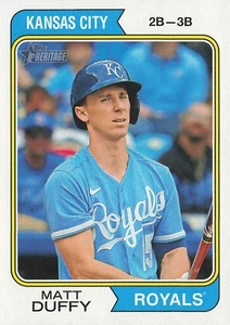 2023 Topps Heritage High Number BASE #720 Matt Duffy Kansas City Royals - Picture 1 of 1