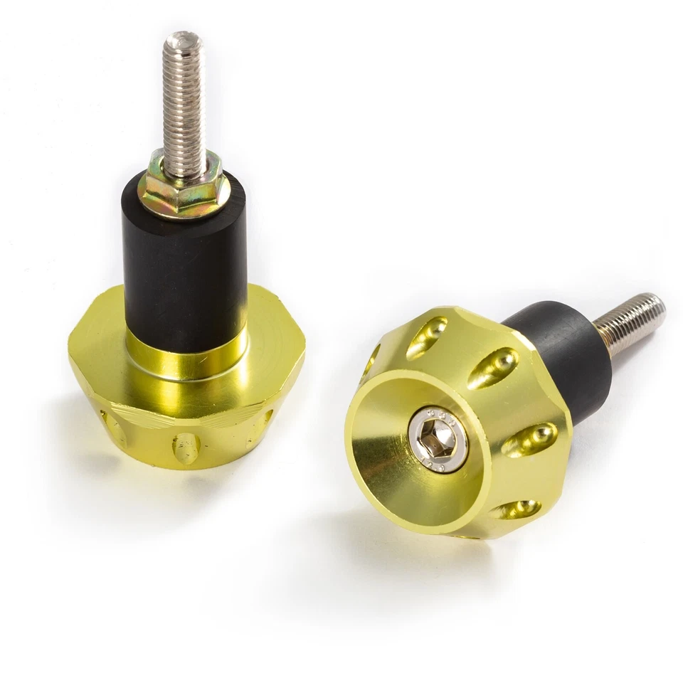 1 Pair Handlebar Bar Ends Plug Motorbike Motorcycle Caps Grips Universal Gold - Immagine 1 di 1