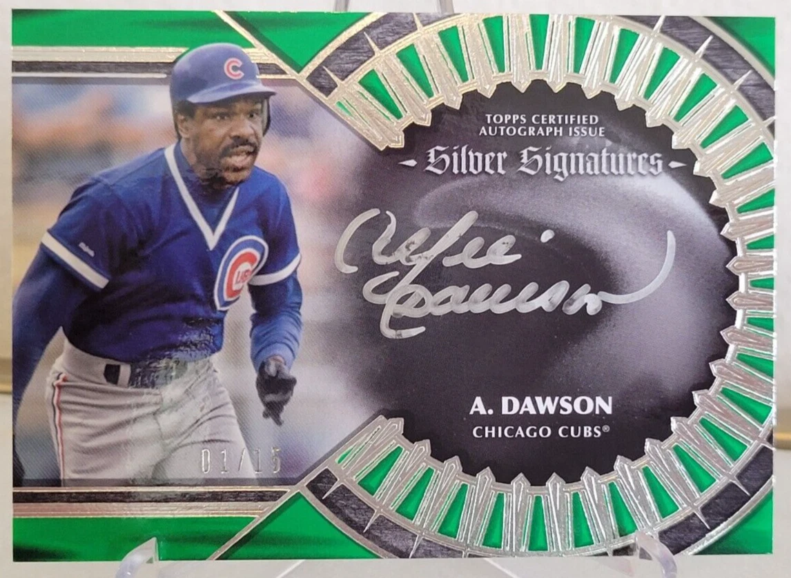 2023 Topps Five Star Andre Dawson Silver Signatures Auto Green 1/15 Alpha