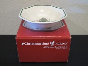 (4) Nikko Christmastime All Purpose Bowls