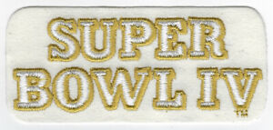 1970 Super Bowl IV patch Kansas City Chiefs vs Minnesota Vikings SB 4 Len Dawson
