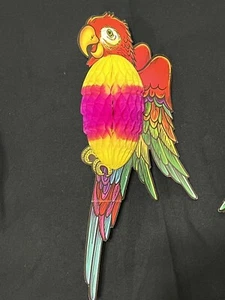 Vintage Beistle Co USA PARROT Tissue Paper Decoration LOT OF 3 Honeycomb 16.5” - Picture 1 of 4