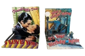 Vintage Gone with the Wind Singing in the Rain Pop Up Greeting Cards - flaws - Picture 1 of 5
