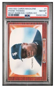 Frank Thomas 1992 Baseball Cards Magazine #1 - PSA 8 - Only 2 ever graded higher - Bild 1 von 2
