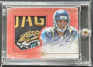 2015 Topps Definitive Rashad Greene Rookie Jumbo Logo Patch Auto Jaguar RC 1/1 - Picture 1 of 4