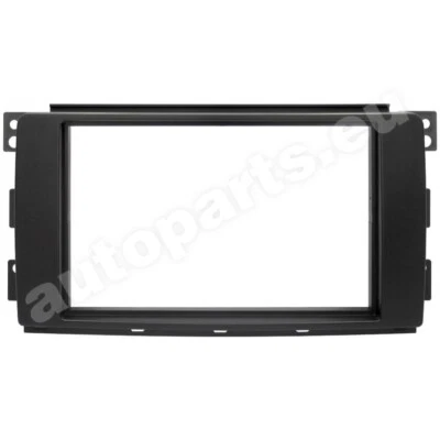 Mascherina Adattatore Autoradio Stereo 2 DIN Smart ForTwo (451) dal 2007 Nero - Immagine 1 di 4