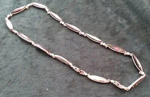 Monet Silver An Abalone, With Crystals Necklace 18" - Picture 1 of 10