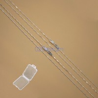 Real 925 Sterling Silver Necklace Triangle Chain Thin All Sizes Stamped Ladies