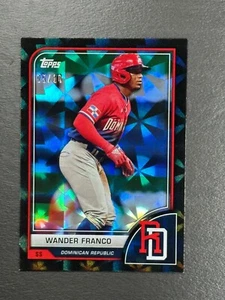 2023 Topps Clásico Mundial de Béisbol Wander Franco DIFRACTOR NEGRO 05/10 #8 - Imagen 1 de 2