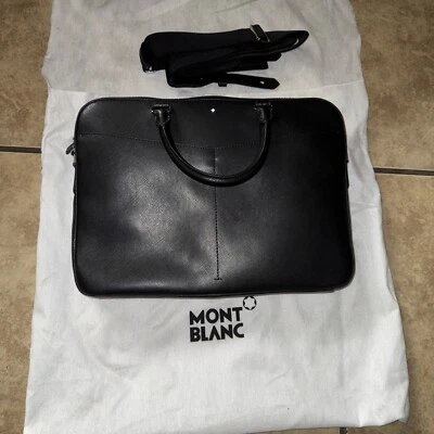 Montblanc Sartorial Men's Medium Document Case Black #130092 (SLIGHTLY DAMAGED) - Image 1 of 4