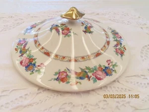 Vintage Losol Ware Bird Pattern Lid Keeling & Co Ltd Burslem C.1920s 16 K Gold - Picture 1 of 7
