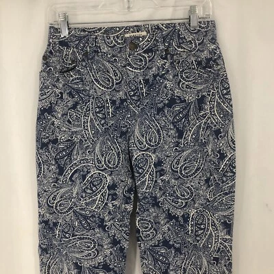 Pantalones de Jean Jones New York Sport Elastizados Azul Paisley Cortos 4 (29x27) Foto 1 de 4