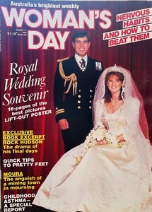 Revista del Día de la Mujer australiana agosto 1986 recuerdo de boda real de Jeremy Irons - Imagen 1 de 4