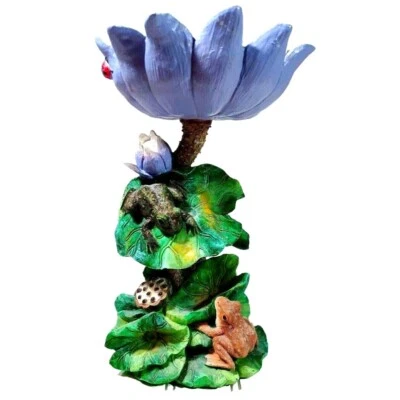 De colección 10" Yankee Pilar Candelabro Hada Flor Árbol Rana Lirio Almohadilla Seta Foto 1 de 4