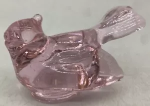 Bird Shelf Sitter - Pink Glass - Mosser USA - Picture 1 of 2