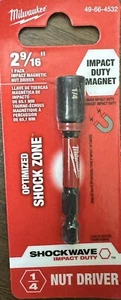 Milwaukee 49-66-4532 1/4" x 2-9/16" Shockwave Magnetic Nut Driver - Picture 1 of 1