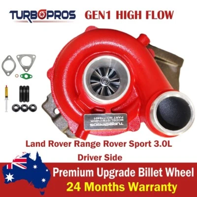 Turbocargador de alto flujo GEN1 para Land Rover Range Rover Sport 3,0 L lado del conductor Foto 1 de 4
