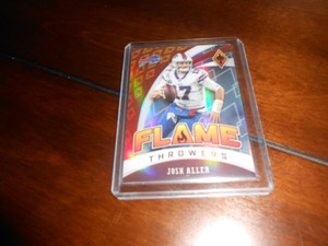 2020 Panini Phoenix Josh Allen Flame Throwers Silver Prizm Holo #15