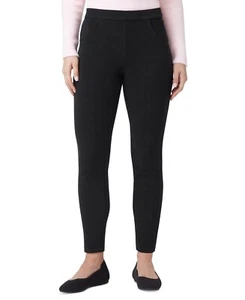 Hue Women's L High Rise Butter Twill Denim Leggings In Black - Picture 1 of 3