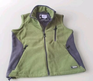 Huski Explorer Vest Fleece Jacket Women's Size 16 Green & Grey - Picture 1 of 10