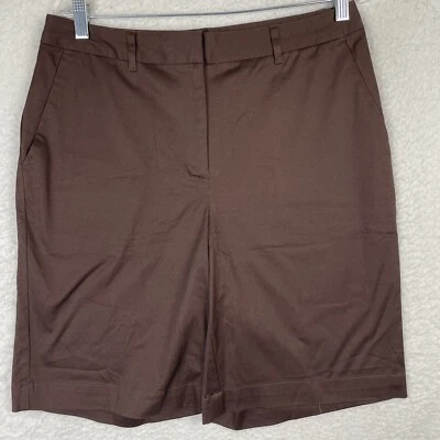 Pantalones cortos Studio Works para mujer talla 10 marrón chino Foto 1 de 4