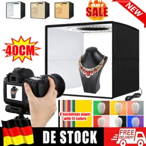 Fotobox Fotostudio Set 40 X 40cm Lichtbox für Professionelle Fotografie D8P7 DE - Bild 1 von 16